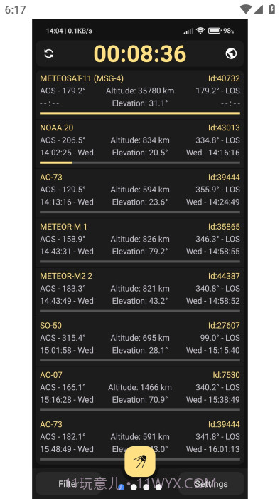 look4sat卫星追踪截图1