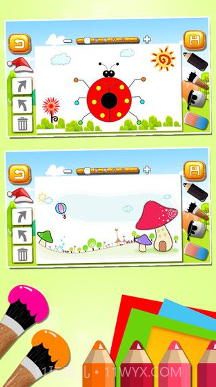 儿童涂鸦涂色简笔画截图1