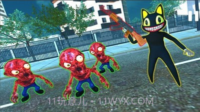 卡通猫僵尸之城截图1