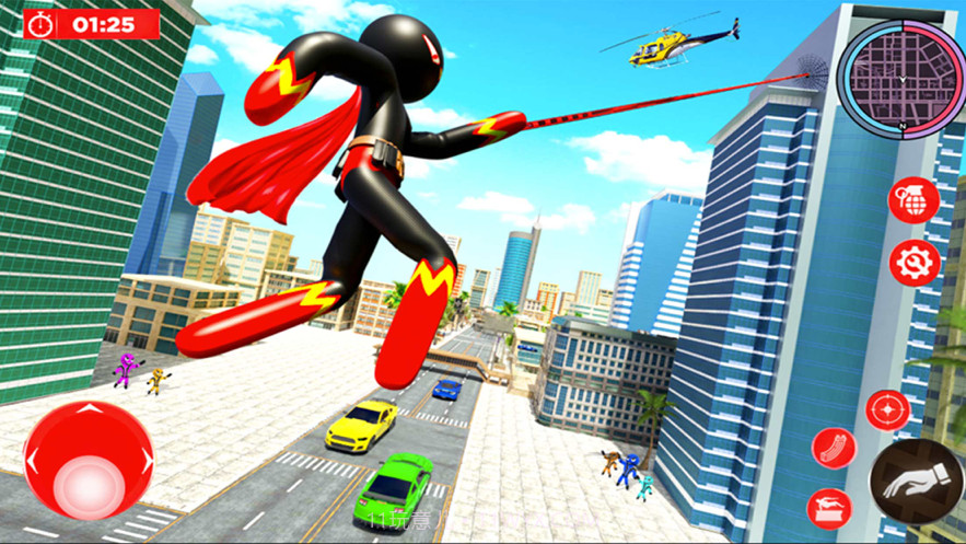 火柴人绳索英雄ios截图1