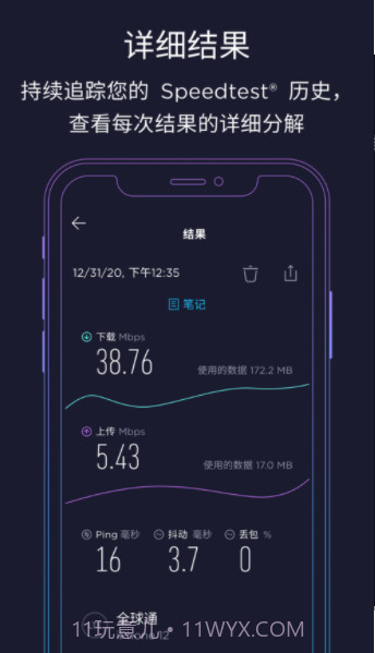 Ookla提供的Speedtest截图1