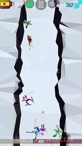 长腿滑雪比赛手游截图3