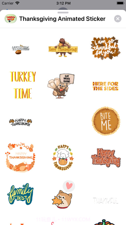 ThanksgivingAnimatedSticker截图2