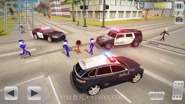 火柴人警车逮捕截图2