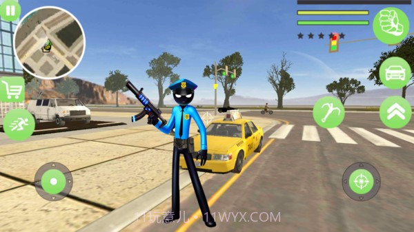 火柴人警察绳索英雄截图2