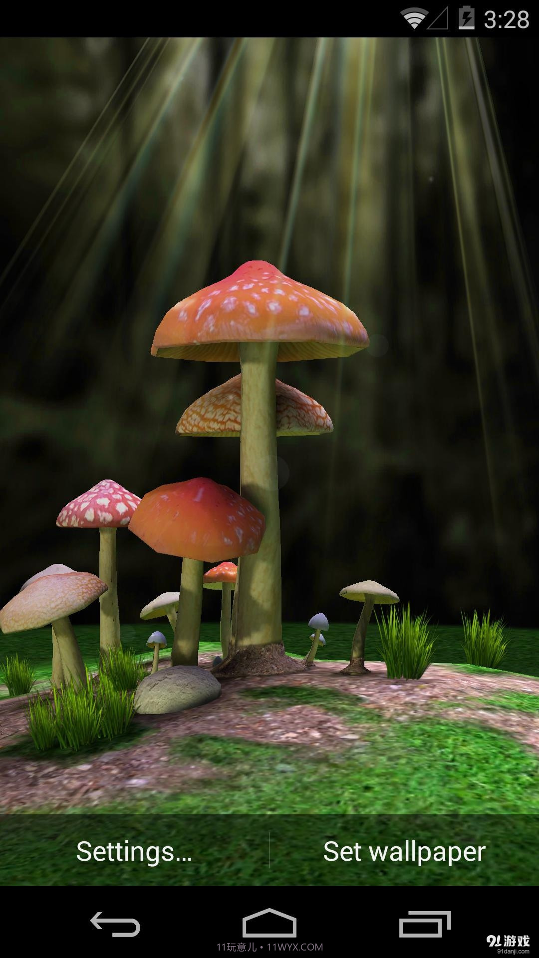 3D蘑菇：梦象动态壁纸截图2