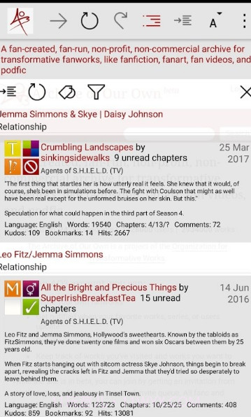 ao3小说软件官网入口v7.10.0.20181204截图3 ao3小说软件官网入口v7.10.0.20181204截图3
