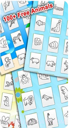 儿童画画填色涂鸦动物截图2