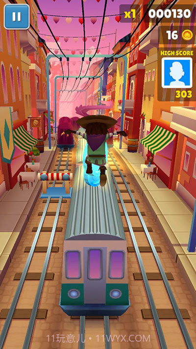 地铁跑酷威尼斯版情人节蓝色金币版截图1