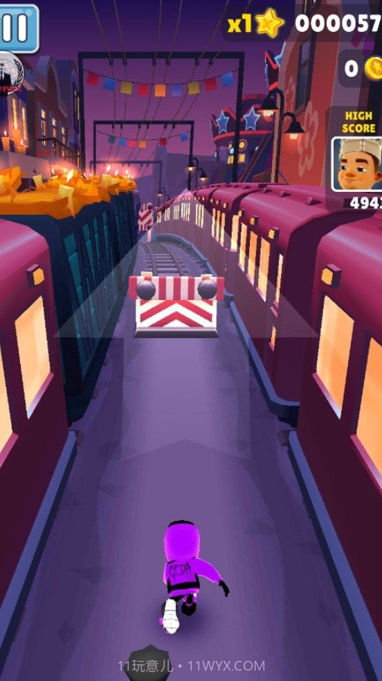 地铁跑酷紫色拖尾杰克魔改版截图1