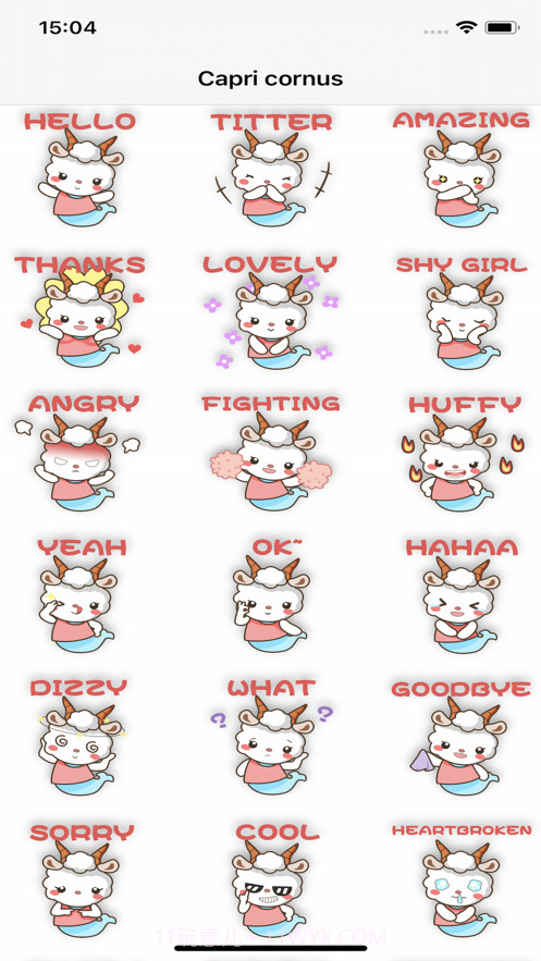 Capri cornus卡通贴纸截图2 Capri cornus卡通贴纸截图2