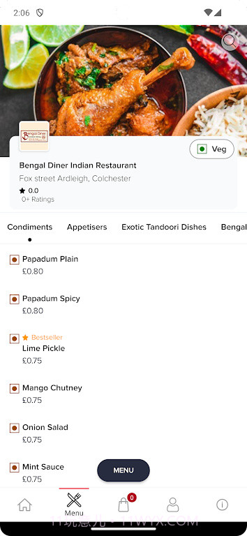 孟加拉食客印度餐厅截图2 孟加拉食客印度餐厅截图2
